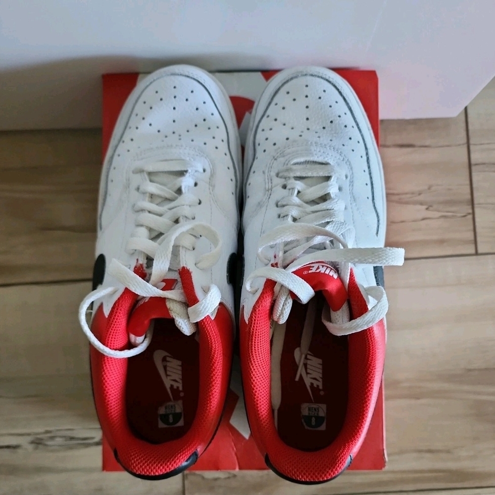 Nike Court Vision Low White University Red Size 8 Mens